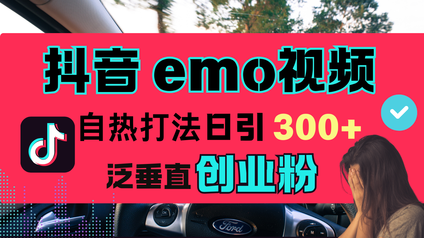抖音“EMO视频”自热流打法，日引300+泛垂直创业粉-齐力副业