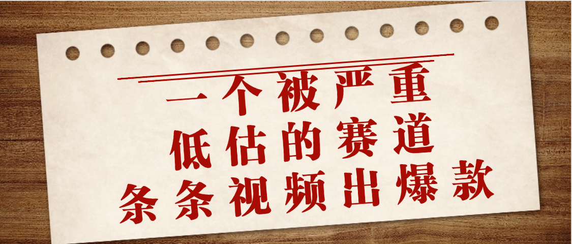 一个被严重低估的赛道，条条视频出爆款，一个月变现3万+-齐力副业