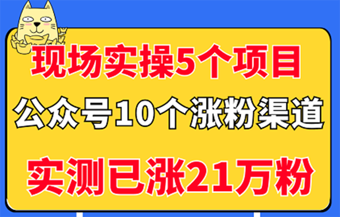 【副业项目3490期】公众号的10种矩阵引流的方法，实测已涨21万粉-齐力副业