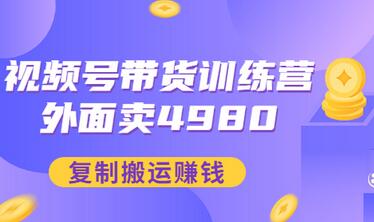 【副业项目3496期】外面卖4980【盗坤：视频号带货训练营】复制搬运赚钱（附电公商园文件）-齐力副业