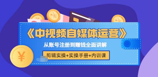【副业项目3715期】中视频自媒体运营实操+实操手册+内训课，从账号注册到赚钱全面讲解-齐力副业
