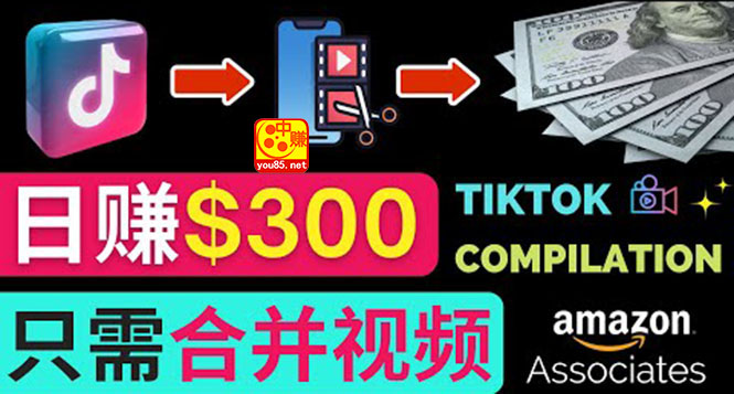 【副业项目3813期】搬运Tiktok短视频到Youtube赚钱，只需下载，合并视频，日赚300美元-齐力副业