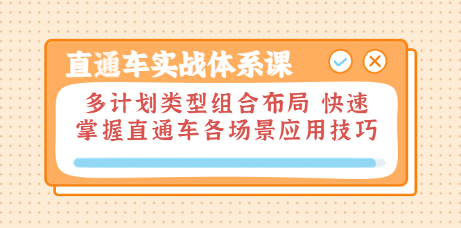 【副业项目3910期】直通车实战体系课：多计划类型组合布局，快速掌握直通车各场景应用技巧-齐力副业