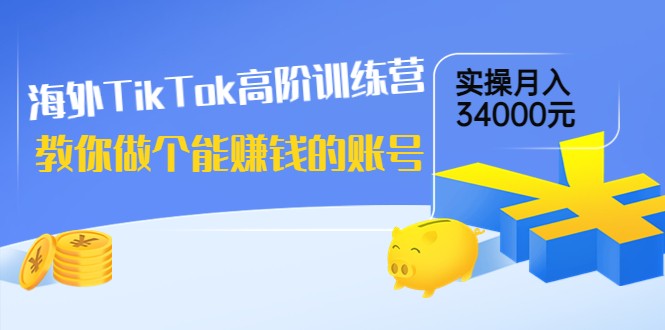 【副业项目4025期】海外TikTok高阶训练营：教你做个能赚钱的账号，实操月入34000元-齐力副业