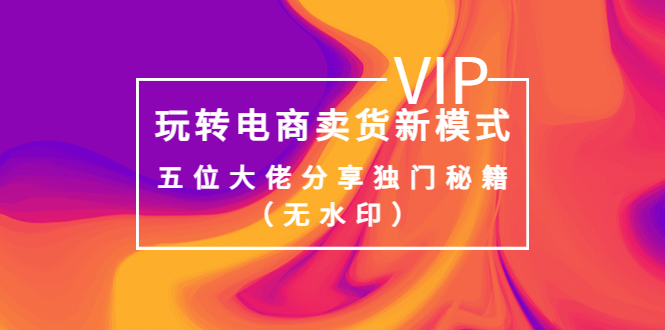 【副业项目4064期】玩转电商卖货新模式，五位大佬分享独门秘籍（无水印）-齐力副业