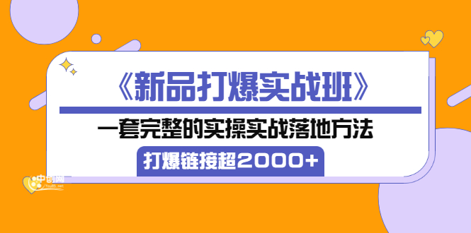 【副业项目4088期】《新品打爆实战班》一套完整的实操实战落地方法，打爆链接超2000+（38节课)-齐力副业