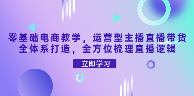 【副业项目4399期】零基础电商教学：运营型主播直播带货全体系打造，全方位梳理直播逻辑-齐力副业
