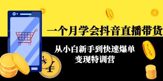 【副业项目4577期】一个月学会抖音直播带货：从小白新手到快速爆单变现特训营(63节课)-齐力副业