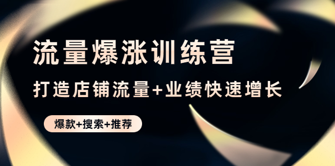 【副业项目4741期】流量爆涨训练营：打造店铺流量+业绩快速增长 (爆款+搜索+推荐)-齐力副业