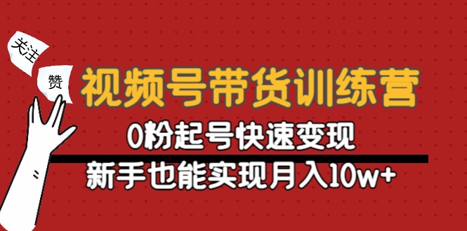 【副业项目4705期】视频号带货训练营：0粉起号快速变现，新手也能实现月入10w+-齐力副业