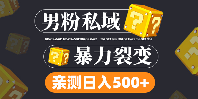 【副业项目5085期】男粉私域项目：亲测男粉裂变日入500+-齐力副业