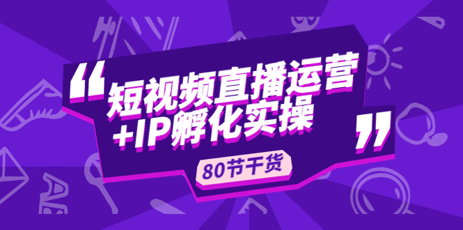 【副业项目5165期】短视频直播运营+IP孵化实战：80节干货实操分享-齐力副业