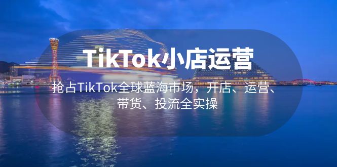 【副业项目5340期】TikTok小店运营 抢占TikTok全球蓝海市场，开店、运营、带货、投流全实操-齐力副业
