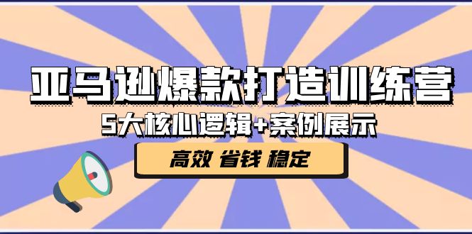 【副业项目5266期】亚马逊爆款打造训练营：5大核心逻辑+案例展示 打造爆款链接 高效 省钱 稳定-齐力副业