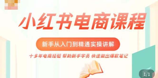 【副业项目5223期】小红书电商新手入门到精通实操课，从入门到精通做爆款笔记，开店运营-齐力副业