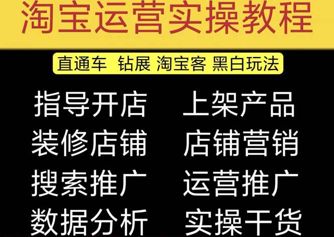 【副业项目5247期】2023淘宝开店教程0基础到高级全套视频网店电商运营培训教学课程（2月更新）-齐力副业