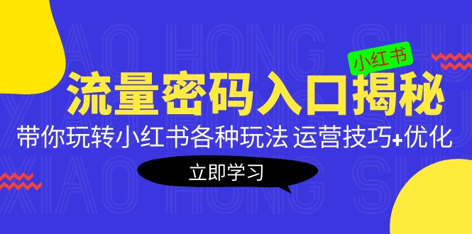 【副业项目5322期】小红书流量密码入口揭秘：带你玩转小红书各种玩法 运营技巧+优化-齐力副业