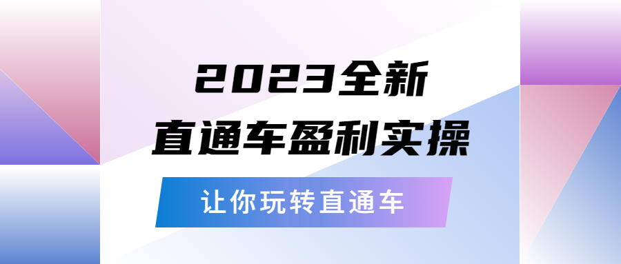 【副业项目5773期】2023全新直通车·盈利实操：从底层，策略到搭建，让你玩转直通车-齐力副业