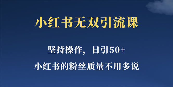 【副业项目5739期】小红书无双课一天引50+女粉，不用做视频发视频，小白也很容易上手拿到结果-齐力副业