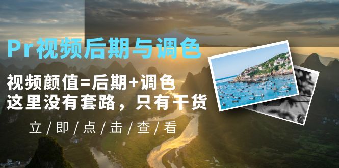 【副业项目5705期】Pr视频后期与调色，视频颜值=后期+调色，这里没有套路，只有干货-齐力副业