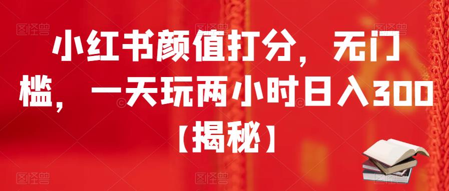【副业项目6209期】小红书颜值打分，无门槛，一天玩两小时日入300+【揭秘】-齐力副业