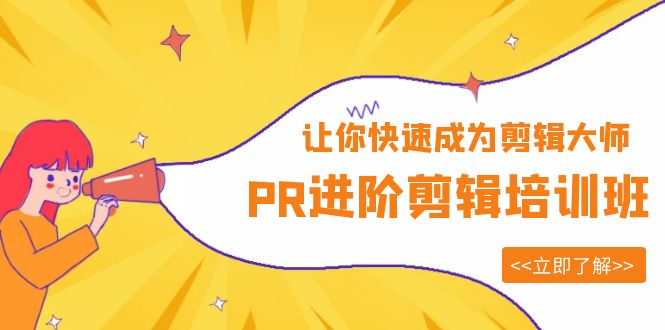 【副业项目6160期】PR进阶剪辑培训班，让你快速成为剪辑大师 12节视频课程+素材！-齐力副业