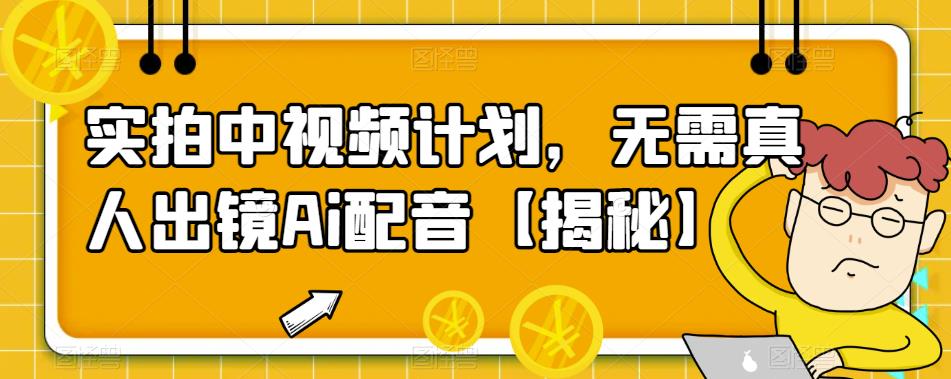 【副业项目6165期】实拍中视频计划，无需真人出镜Ai配音【揭秘】-齐力副业