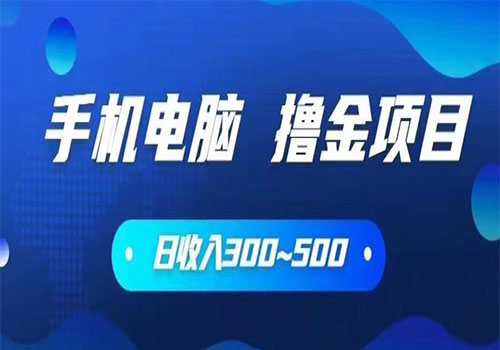 【副业项目6065期】2023手机和电脑都可以撸金的项目，日收入300~500【揭秘】-齐力副业