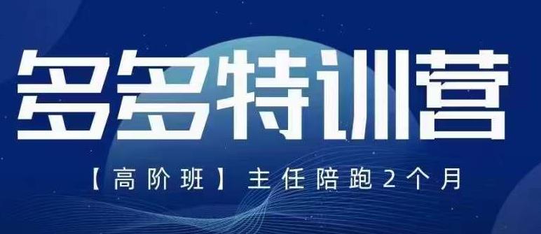 【副业项目6086期】纪主任·5月最新多多特训营高阶班，玩法落地实操，多多全掌握-齐力副业