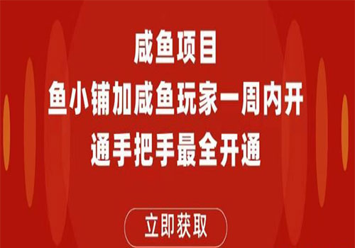 【副业项目6067期】2023闲鱼项目鱼小铺加闲鱼玩家认证一周内开通，手把手最全开通-齐力副业