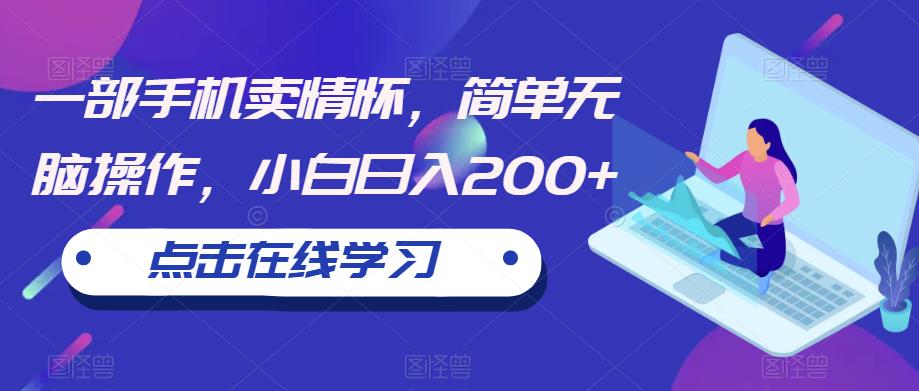 【副业项目6606期】一部手机卖情怀，简单无脑操作，小白日入200+【揭秘】-齐力副业