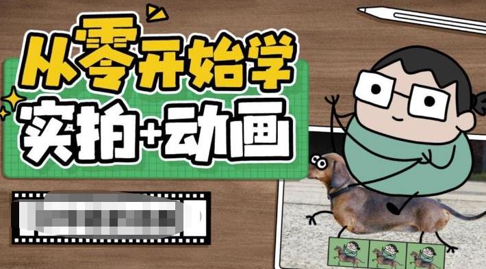 【副业项目6738期】从零开始学实拍加动画，实拍加动画创意教程（49节视频课）-齐力副业