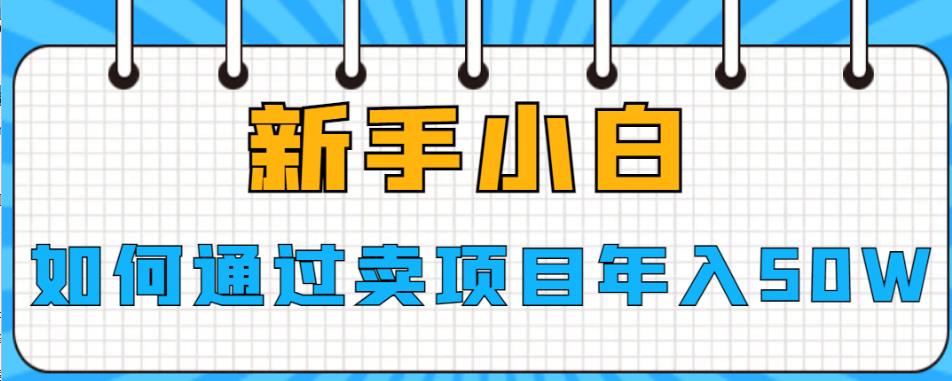 【副业项目6774期】新手小白如何通过卖项目年入50W【揭秘】-齐力副业