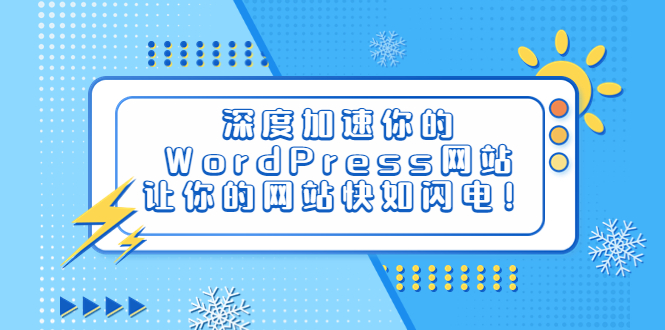 【副业项目6632期】深度加速你的WordPress网站，让你的网站快如闪电！-齐力副业