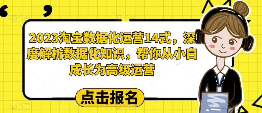 【副业项目6599期】2023淘宝数据化-运营 14式，深度解析数据化知识，帮你从小白成长为高级运营-齐力副业