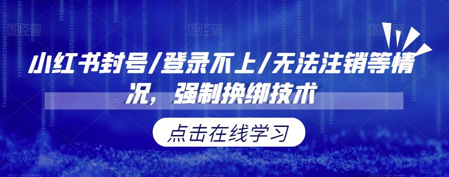 【副业项目6903期】小红书封号/登录不上/无法注销等情况，强制换绑技术【揭秘】-齐力副业