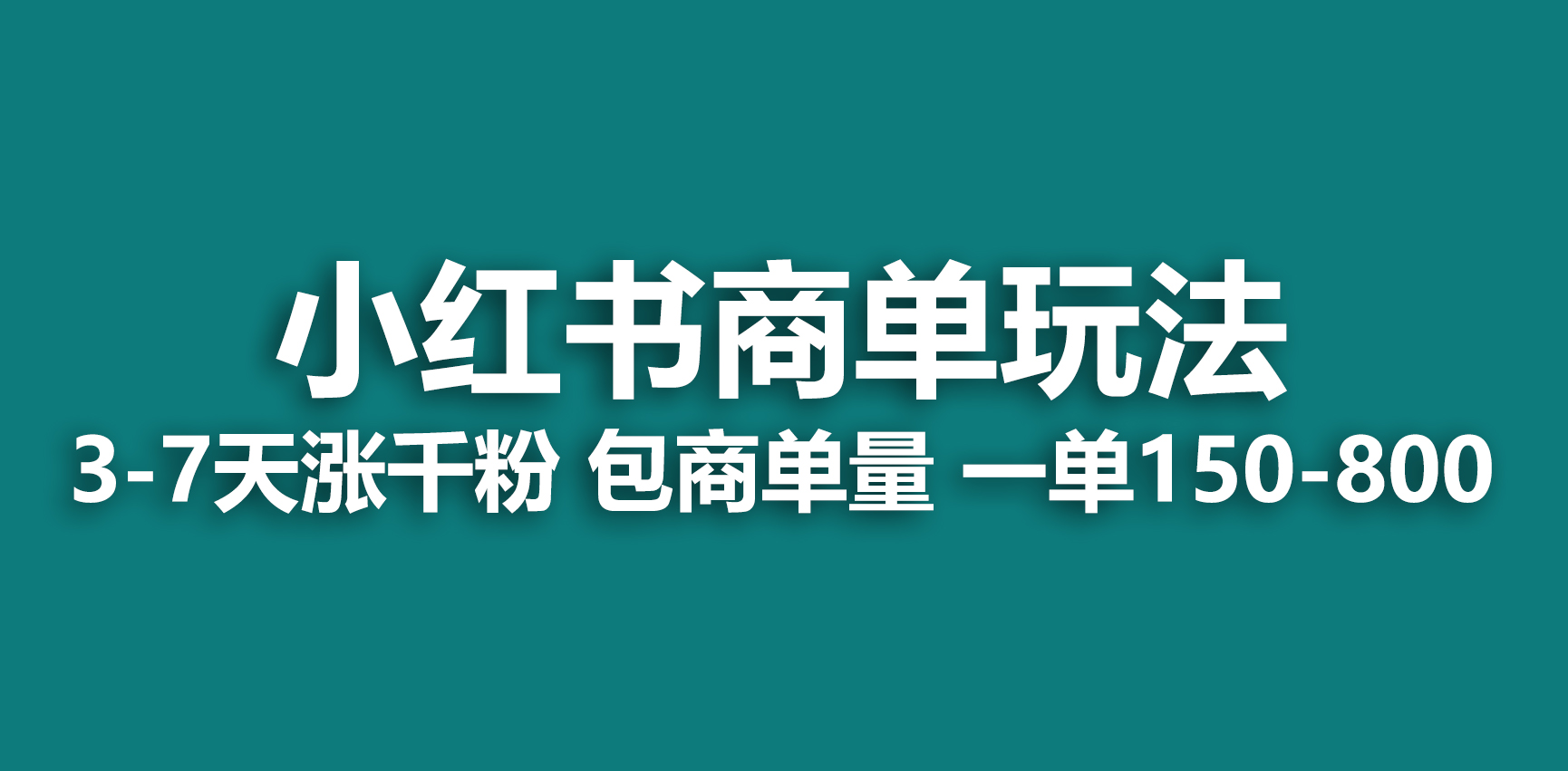 【副业项目6987期】小红书商单玩法，一周破千粉，商单接到手软，一单150-800-齐力副业