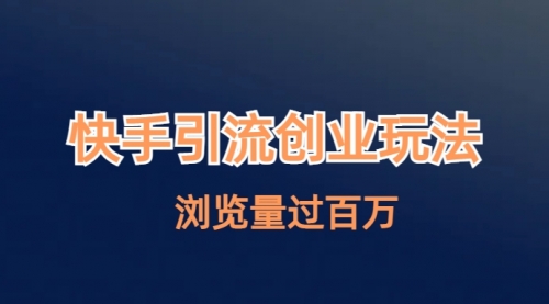 【副业项目7004期】快手引流创业笔记玩法浏览量过百万-齐力副业