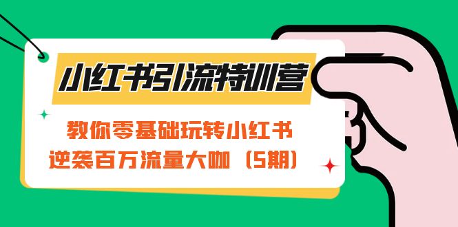 【副业项目7351期】小红书引流特训营-第5期：教你零基础玩转小红书，逆袭百万流量大咖-齐力副业