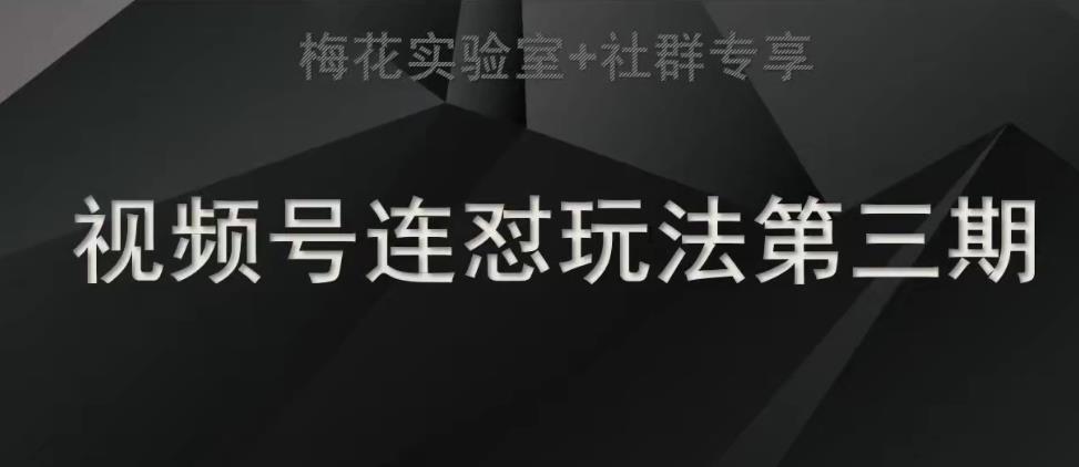 【副业项目7573期】梅花实验室社群连怼玩法第三期轻原创玩法+测素材方式-齐力副业
