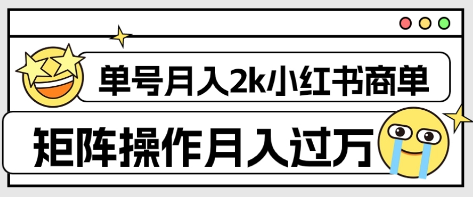 【副业项目7942期】外面收费1980的小红书商单保姆级教程，单号月入2k，矩阵操作轻松月入过万-齐力副业