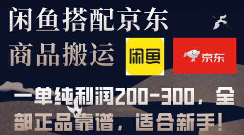 【副业项目8156期】闲鱼搭配京东备份库搬运，一单纯利润200-300，全部正品靠谱，适合新手-齐力副业