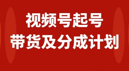 【副业项目8193期】视频号快速起号，分成计划及带货，0-1起盘、运营、变现玩法，日入1000+-齐力副业