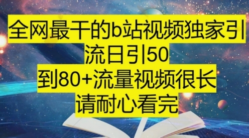 【副业项目8241期】B站引流详细教程，附带资源入口-齐力副业
