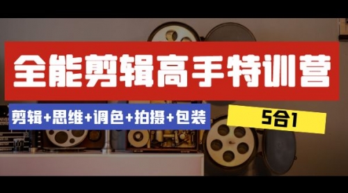 【副业项目8500期】全能剪辑-高手特训营：剪辑+思维+调色+拍摄+包装-齐力副业