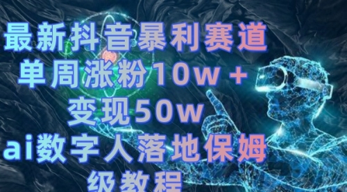 【副业8738期】最新抖音暴利赛道，单周涨粉10w＋变现50w的ai数字人落地保姆级教程-齐力副业