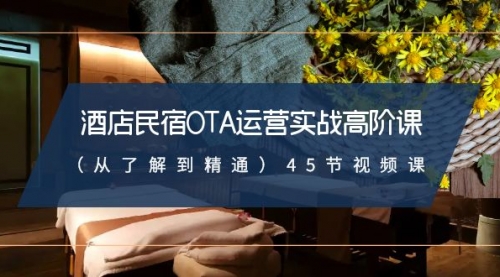 【副业8973期】酒店民宿-OTA运营实战高阶课（从了解到精通）45节视频课-齐力副业