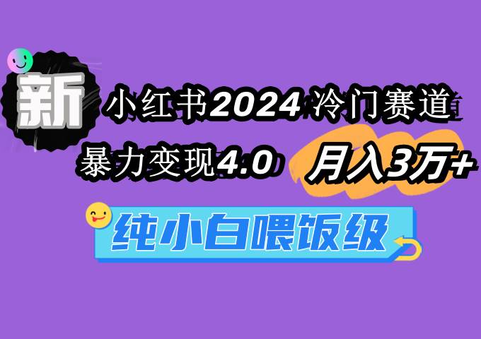小红书2024冷门赛道 月入3万+ 暴力变现4.0 纯小白喂饭级-齐力副业