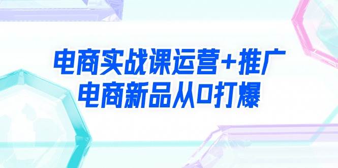 电商实战课运营+推广，电商新品从0打爆（99节视频课）-齐力副业