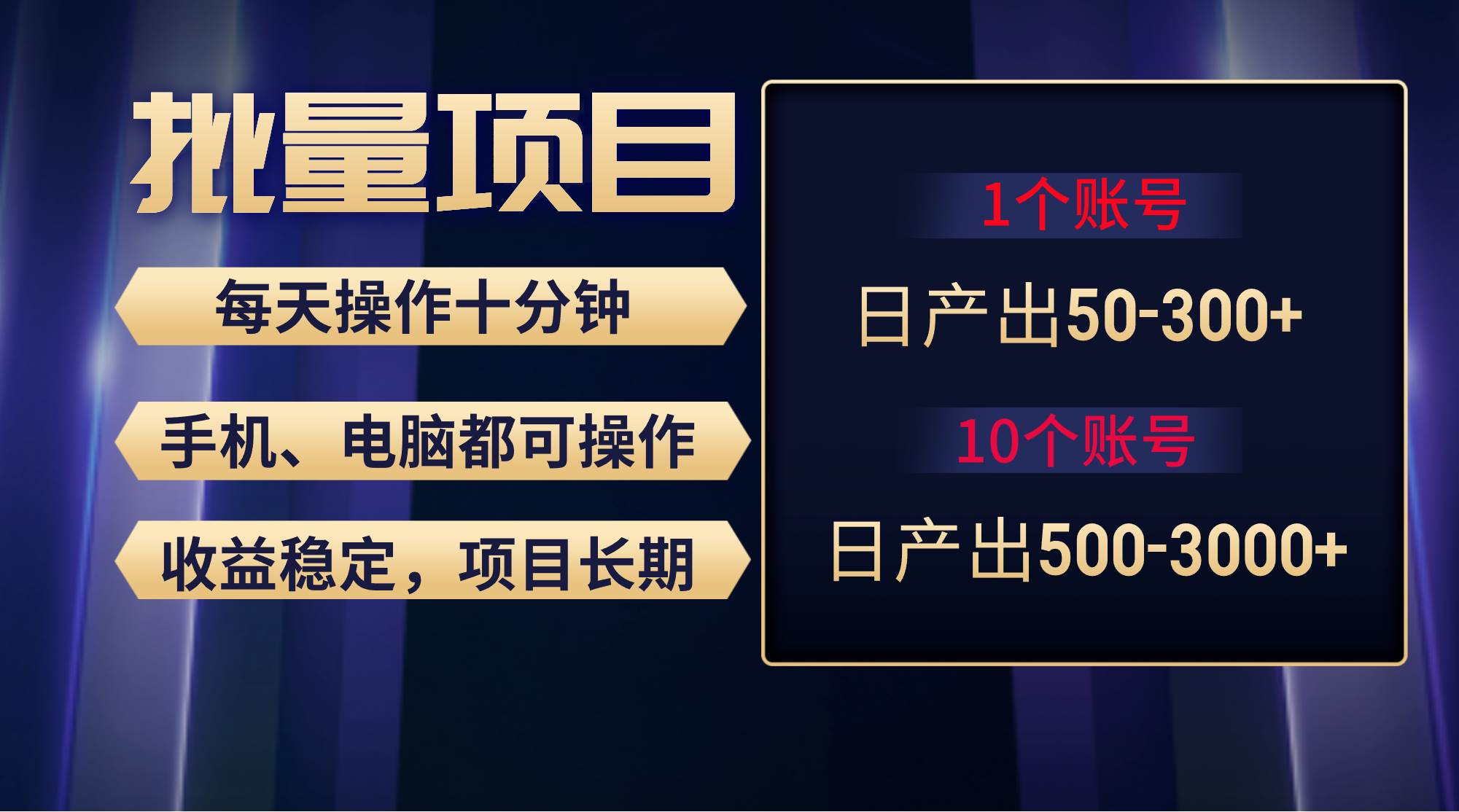 红利项目稳定月入过万，无脑操作好上手，轻松日入300+-齐力副业